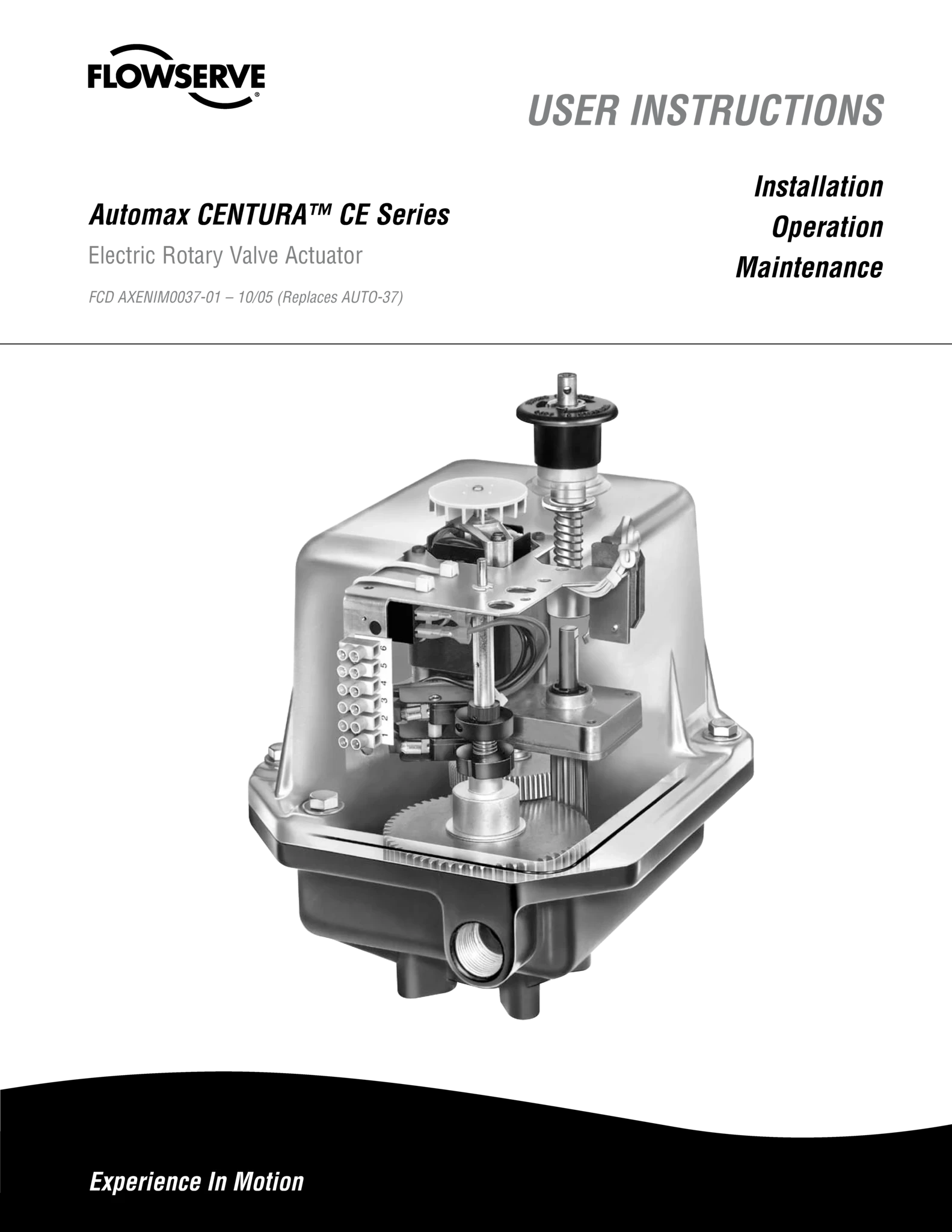 Automax CENTURA™ CE系列电动阀门执行器使用说明(IOM)