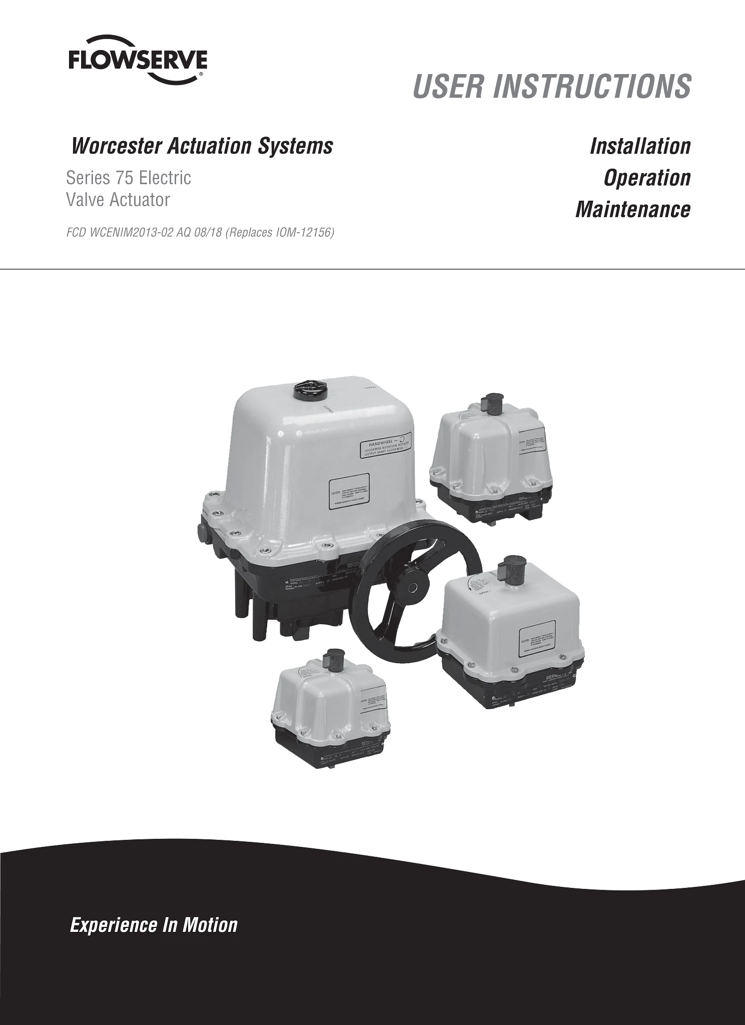 Worcester Controls75系列电动阀门执行器使用说明(IOM)