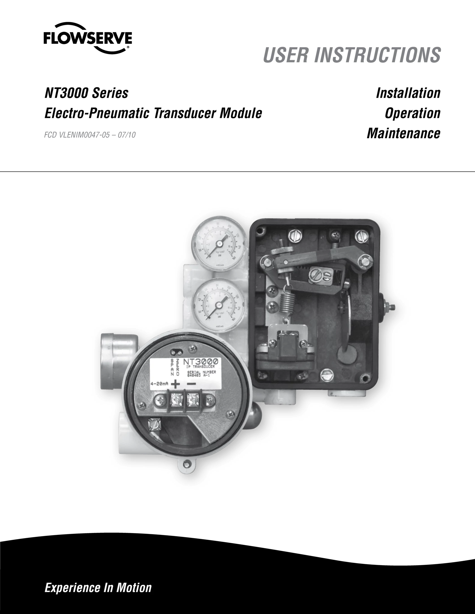 Valtek NT3000系列电动气动传感器模块使用说明(IOM)
