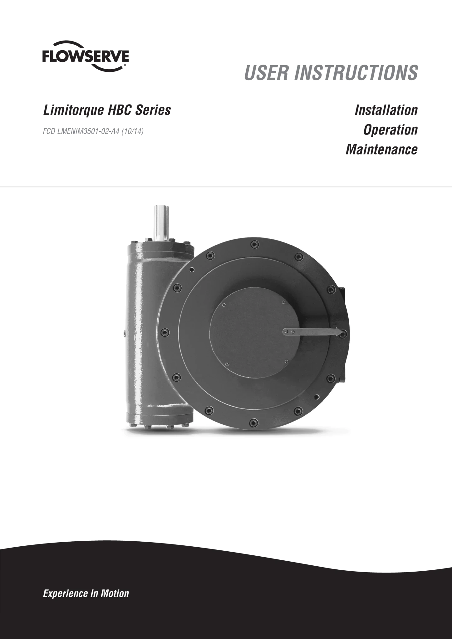 Limitorque HBC系列蜗轮蜗杆操作器使用说明（IOM）