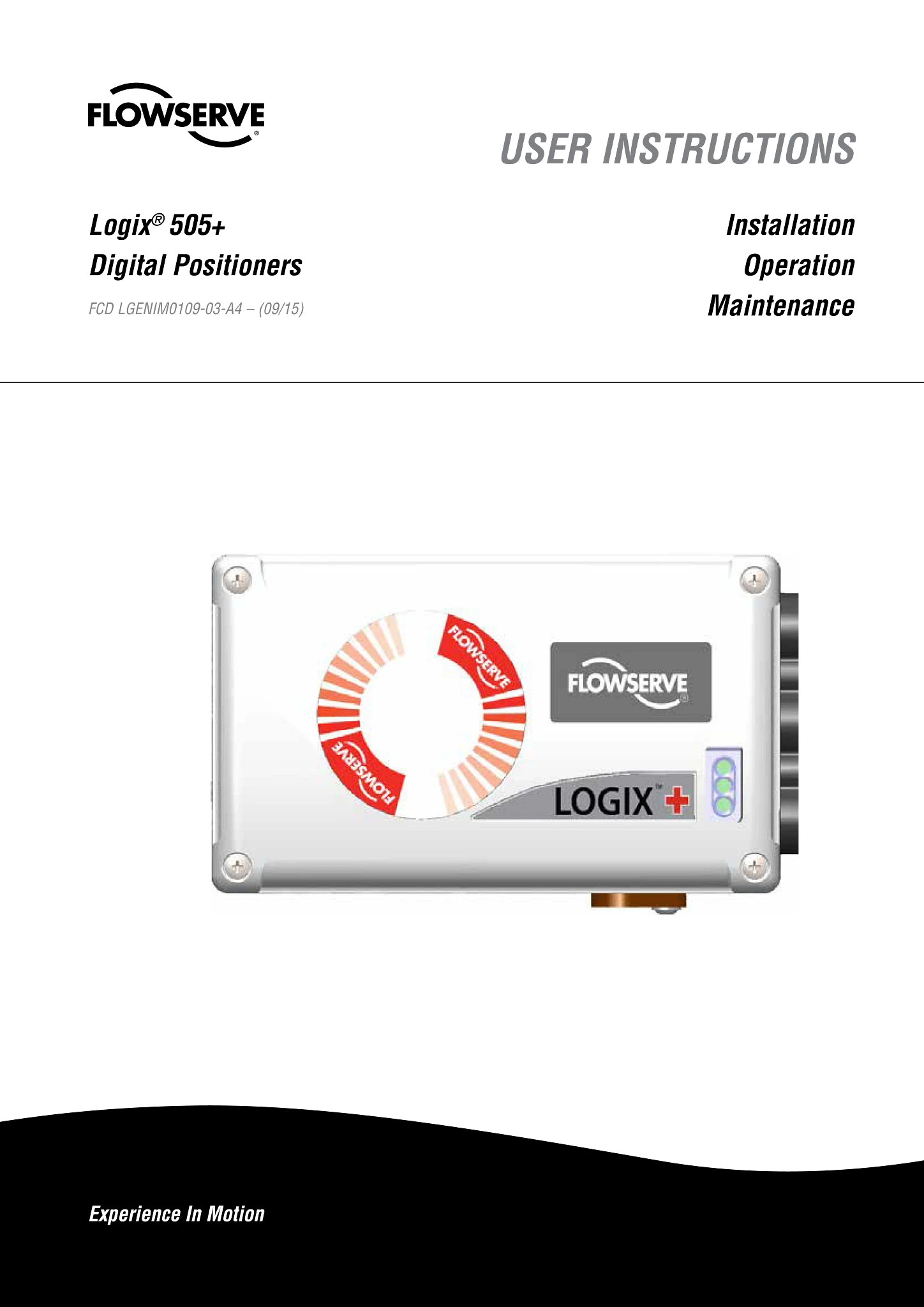 Logix 505+数字定位器IOM(仅限欧洲)