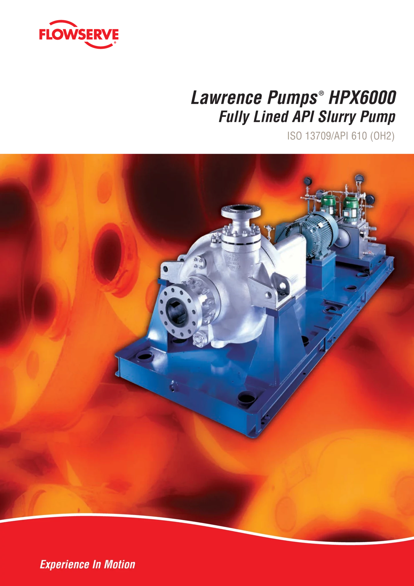 Lawrence Pumps® HPX6000全内衬API浆液泵 - 手册