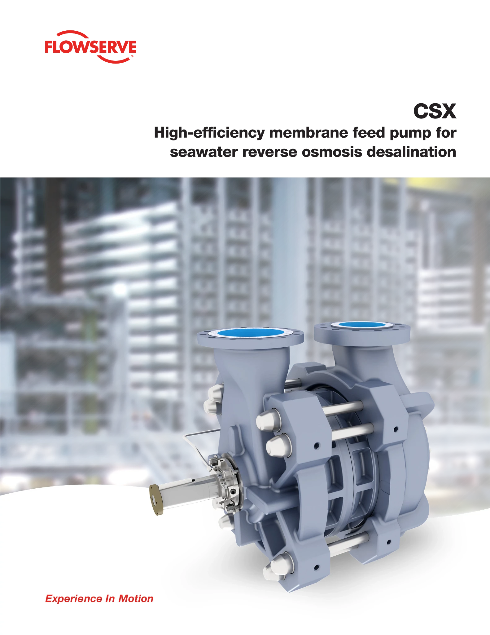 用于反渗透流程的CSX高效率隔膜进料泵