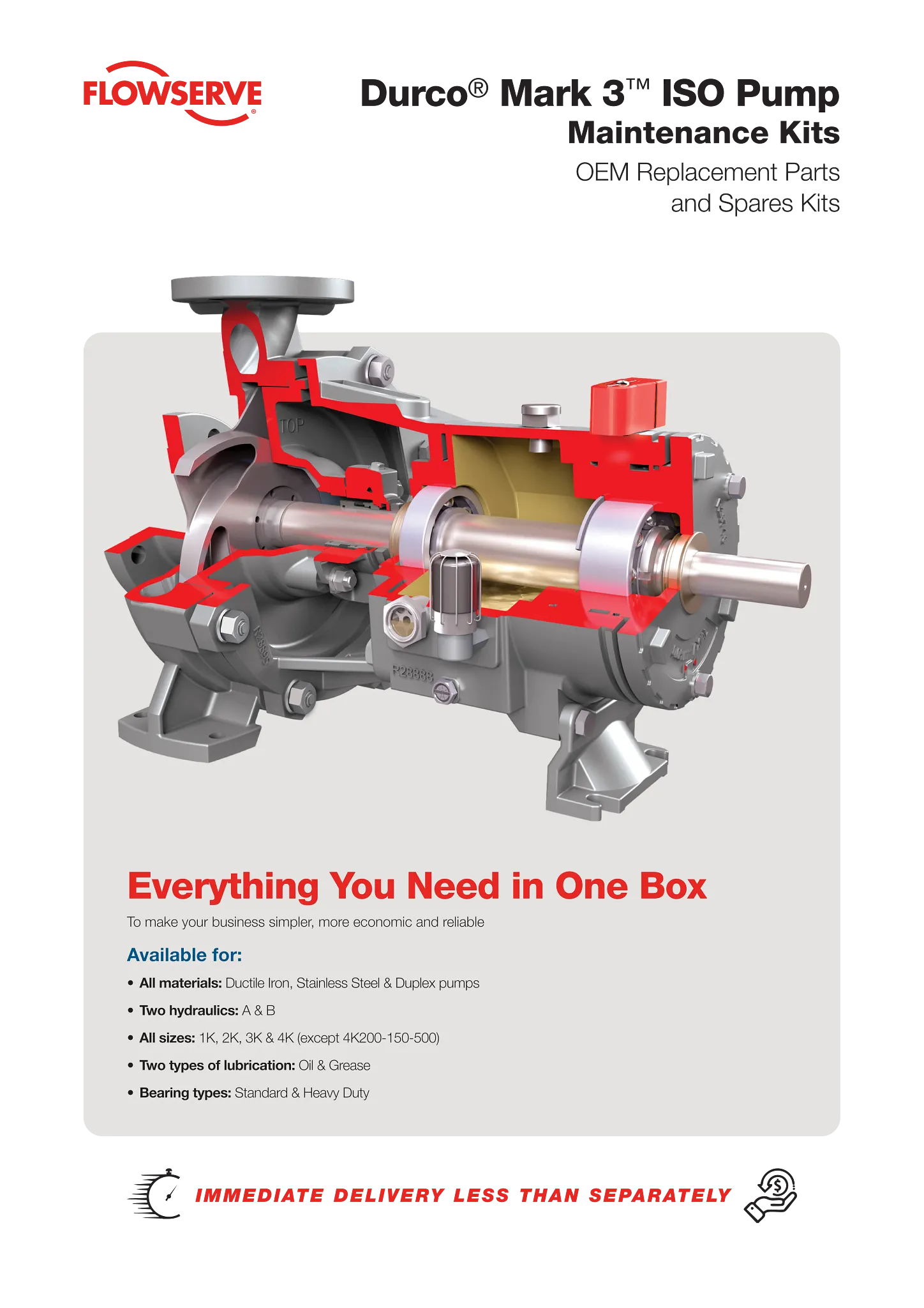 Durco® Mark 3™ ISO泵维护包 - 宣传单